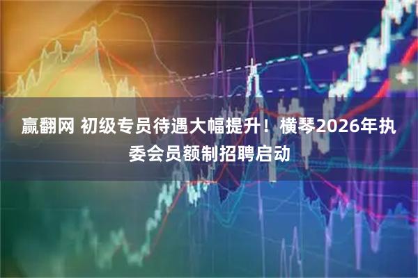 赢翻网 初级专员待遇大幅提升！横琴2026年执委会员额制招聘启动